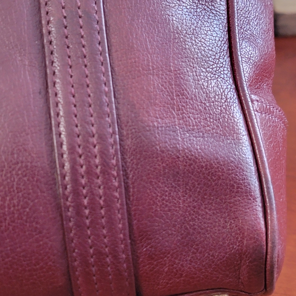 Coach 9704 Buffalo Hide Paper Bag Tote Mahogany Brown Leather Vintage Bag - Picture 13 of 16